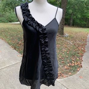 Express ruffle shoulder tank top